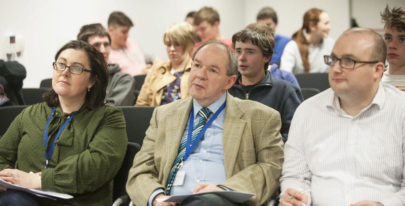 FREE PIC - NO REPRO FEE - Jan 23, 2016
Judges Dr. Eileen Hurley, Tyndall Nat. Institute; Dr. Kevin McCarthy, UCC; Dr. Andrew Marsh, Tyndall Nat. Institute listening to presentations in the HighTech TY - TechnoDen Innovation Competition 2016 which took pla