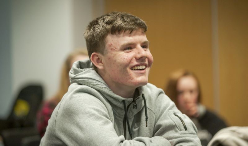 FREE PIC - NO REPRO FEE - Jan 23, 2016
Mark Crowley, Christian Brothers College enjoying the HighTech TY - TechnoDen Innovation Competition 2016 which took place at the Tyndall National Institute in Cork.
Pic: Ger McCarthy