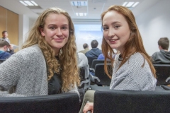 FREE PIC - NO REPRO FEE - Jan 23, 2016
Bebhinn Twomey, Mount St. Michael School, Rosscarbery (left) and Emily Carr, Mount Mercy College, Cork who attended the HighTech TY - TechnoDen Innovation Competition 2016 which took place at the Tyndall National Ins
