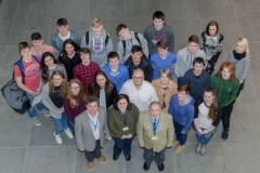 FREE PIC - NO REPRO FEE - Jan 23, 2016
Students who toook part in the HighTech TY - TechnoDen Innovation Competition 2016 which took place at the Tyndall National Institute in Cork. Included are judges Dr. Eileen Hurley, Tyndall Nat. Institute; Dr. Kevin