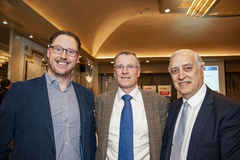 FREE PIC - NO REPRO FEE - Feb 11, 2020
From left: John Byrne, Netgear; Peter Parbrook, UCC Electrical and Electronic Eng and Jorge Oliveira, UCC at the 35th AGM of the CEIA, Cork's Technology Network which took place at the Maryborough Hotel.
Pic: Brian L