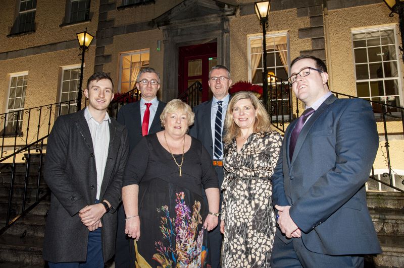 FREE PIC - NO REPRO FEE - Feb 11, 2020
From left: Barry Ryan, UCC Student of the Year 2019; Sean Finn, teacher at Colaiste Daibheid (award recipient); Rosemary Ferriter, teacher at St. Vincent's  Sec. Schoool (award recipient); Cathal Reilly, Boston Scien