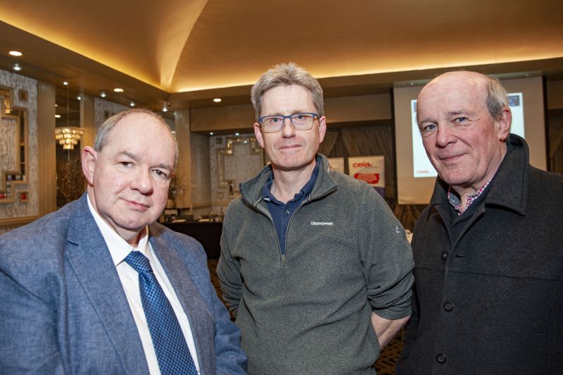 FREE PIC - NO REPRO FEE - Feb 11, 2020
From left: Kevin McCarthy, UCC, Dept of Electrical and  Electronic Eng; Jack Lombard, Firecomms and Ted O'Shea, Tyndall Nat. Institute at the 35th AGM of the CEIA, Cork's Technology Network which took place at the Ma