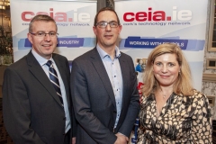 FREE PIC - NO REPRO FEE - Feb 11, 2020
Cathal Reilly, chair of the CEIA (left); Conor Healy, Chief Executive, Cork Chamber of Commerce (Guest Speaker) ane Valerie Cowman, chair of Cork ETB at the 35th AGM of the CEIA, Cork's Technology Network which took