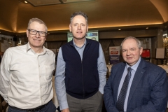 Feb. 12, 2025Pictured at the 40th AGM of the CEIA at the Maryborough Hotel were, from left: Prof. Peter Parbrook, UCC; Hugh Smiddy, Tyndall National Institute and Dr. Kevin McCarthy, UCC.The CEIA represents ICT & Med-Tech companies in the Cork region working in accord with the Industrial Development Agency (IDA), Enterprise Ireland, the Cork Education Training Centre (formerly FAS), the Munster Technological University and University College Cork, to ensure a sophisticated technological infrastructure is in place to enable the industry to grow and prosper.Pic: Brian Lougheed