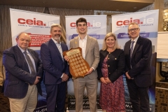 FREE PIC - NO REPRO FEE - Feb. 12, 2025Sean Coombes, UCC who was presented with Electrical and Electronic Engineering  Graduate of the Year award  at the 40th AGM of the CEIA at the Maryborough Hotel, with from left: Dr. Kevin McCarthy UCC; Alan O’Flynn, GM of Dell Technologies, Ovens Campus and outgoing Chairperson of the CEIA; Valerie Cowman, Cork Education & Training Board and Prof. Peter Parbrook, UCC.The CEIA represents ICT & Med-Tech companies in the Cork region working in accord with the Industrial Development Agency (IDA), Enterprise Ireland, the Cork Education Training Centre (formerly FAS), the Munster Technological University and University College Cork, to ensure a sophisticated technological infrastructure is in place to enable the industry to grow and prosper.Pic: Brian Lougheed