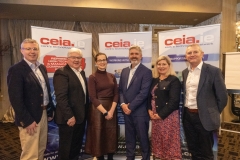 FREE PIC - NO REPRO FEE - Feb. 12, 2025Pictured at the 40th AGM of the CEIA at the Maryborough Hotel were, from left: Cathal Reilly; Malachy Elroy; Elaine Higgins; Alan O'Flynn; Valerie Cowman and Pierce McCormack, all CEIA.The CEIA represents ICT & Med-Tech companies in the Cork region working in accord with the Industrial Development Agency (IDA), Enterprise Ireland, the Cork Education Training Centre (formerly FAS), the Munster Technological University and University College Cork, to ensure a sophisticated technological infrastructure is in place to enable the industry to grow and prosper.Pic: Brian Lougheed