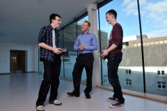 REPRO FREE
HIGH TECH ELEC SHOWCASES FUTURE CAREERS
Odhran OÕCallaghan, Christian Brothers College Cork;  Dr Mark Barry of the Tyndall Institute  and Luke Gayer, Presentation Brothers College pictured at the HighTechElec Transition Year Work Experience Pro